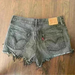 Levi's  501 Black Denim High Waisted Cut Off Jean Shorts , Size: 29, wash black Photo 1