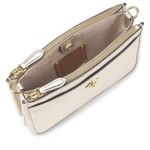 Coach Authentic  1941 Pebbled metallic gold leather 2 zip/Snap/Turnlock Crossbody Photo 4
