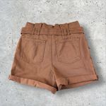 Free People Free‎ people Cindy Utility Belted Paper Bag Shorts Rust Sz 0 Photo 4