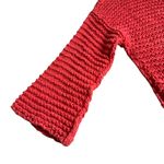 Free People  Slouchy Chunky Knit Shirt Orange/Coral Large Comfy Photo 4