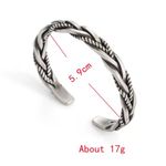Boutique NEW‎ Solid Unisex Braided 925 Sterling Silver Cuff Bracelet Photo 3