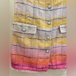 Maeve Anthropologie Tweed yellow Pink Ombre Mini Dress Sz 8 Photo 7