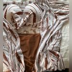 SheIn 2XL Brown & White Plus-Sized 3-Piece Bikini Set with Cover-Up Photo 1