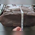 Coach VTG  Large Crossbody Brown Pebbled Leather Lilac Interior Photo 3