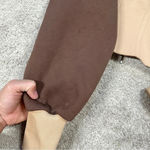 LIT Activewear Rebounce Corset Jacket Hoodie Full Zip in Brown Tan Size S Photo 15