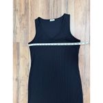 Danskin Black Ribbed Supplex Nylon Slip Dress Medium Made in USA Photo 6