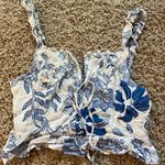 Urban Outfitters  Blue Floral Top Photo 0