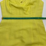 Adam Lippes Yellow Cutout Neck Silk Lined Sleeveless Sheath Cocktail Dress 2 Photo 8
