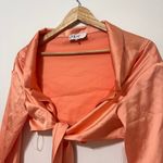 House Of CB  Meena Satin Tie Top Size Small Orange Photo 3