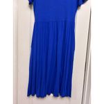 Linea Donatella Royal Blue Jersey Knit Midi Dress with Pockets Size Large Casual Photo 2
