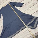 Johnny Was Tess Embroidered Assymetrical Hem Dress Heathered Blue Size Large Photo 6