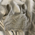 Aerie  Ribbed Tank Top Cropped Grey Photo 0