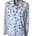 Her Riding Habit Equestrian Ladies Dragonfly Jersey Top Long Sleeve 2XL insects Blue Size XXL Photo 0