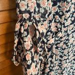 Le lis Navy Floral Patterned Open Back Bohemian Dress Size Large Photo 3