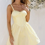 Beginning Boutique  Mini Yellow Corset Dress Photo 0