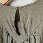 Anthropologie  olive green ruffled swing tee shirt Photo 6