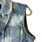 The Limited Vintage  Denim Vest Acid Wash Boho 90s Grunge Festival Size Medium Photo 3