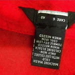 Alfani  Women’s Short Sleeve Blouse Full Button Front Back Top Red Shirt Size XL Photo 3