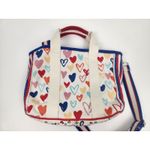 Brighton Red White and You Mini Tote Purse Handles and Strap Photo 3