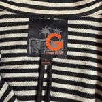 G by Guess Black and White Striped Blazer Photo 3