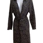 JKLA Long Open Front Belted Cardigan Gray Size M Photo 0