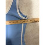 WILO Athletic Romper Bodysuit Blue White Ribbed Athleisure Shorts Size M Tennis Size M Photo 5