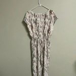 Grade & Gather  Stripe Dye Jumpsuit Size Large V Neck Back Opening Button Photo 2