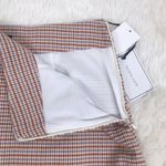 1. State  Tan Plaid Mini Skirt Thigh Slit Preppy Clueless 60s 90s Y2K Size 12 New Photo 7