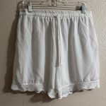 White Lace Trim Shorts Size XXL Photo 1
