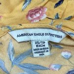 American Eagle  Outfitters Yellow Floral Faux Wrap Ruffle Jumpsuit Romper Size XS Photo 3