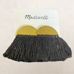 Madewell  Black/Gold color half moon-shaped earrings with tassels Photo 2