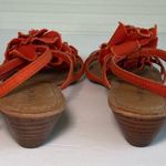 Nine West Orange Floral Sandals Photo 3