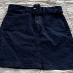 Good American  70’s Icon dark wash Denim Belted Mini Skirt, size 6/28 biker Photo 7