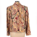 Maggy London Vintage  | 100% Silk Paisley Print Blazer Jacket Size 10 Medium M Photo 1