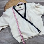Vintage 1980’s‎ cream & gray balloon sleeve sweater silk and angora Size M Photo 3