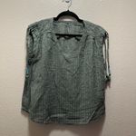 By Anthropologie Cap Sleeve Blouse Green V Photo 1