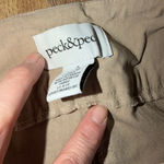 Peck & Peck  Tan Casual Pants Size 2 with split hem Skinny 29 inseam cropped Photo 2