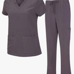 Amazon Natural Uniform Gray Scrubs Set Photo 0