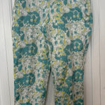 Talbots Teal And Yellow Heritage Dress Pants Size 10 Photo 0