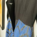 Slate + Willow  Women's Blue Metallic Jacquard Crew Neckline Mini Dress Size 8 Photo 9