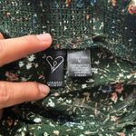 Windsor  Floral Smocked Long Sleeve Crop Top | Deep V-Neck Open Back Tie | Size M Photo 2