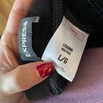 EXPRESS NWOT Sequin High Rise Leggings Velvet Evening Club Night out Trousers Shiny Sz L Black Photo 7