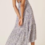 Anthropologie High-Low Floral Wrap Midi Dress, Size XS Photo 1