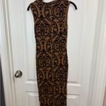 SheIn  Black and Brown Sleeveless Midi Dress Photo 4