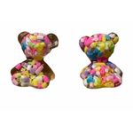 None Confetti Sprinkle Fashion Statement Novelty‎ Gummy Bear Stud Earring Clear Pink Photo 4