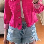 Pink Denim Jacket Size M Photo 0