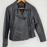 USA Biker's Dream Apparel Leather Motorcycle Jacket Women's Size Medium Black Photo 6