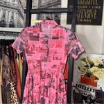Urban Outfitters  Pink Music Festival Print Newspaper Mini Dress Womens XS EUC Photo 8
