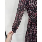 Charles Henry Midi Dress Women Small Black Pink Peasant Prairie Cottage Boho Photo 7