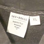 Sky Dolls Size XL Black Spellout Drawstring Waist Pullover Hooded Sweatshirt Photo 2
